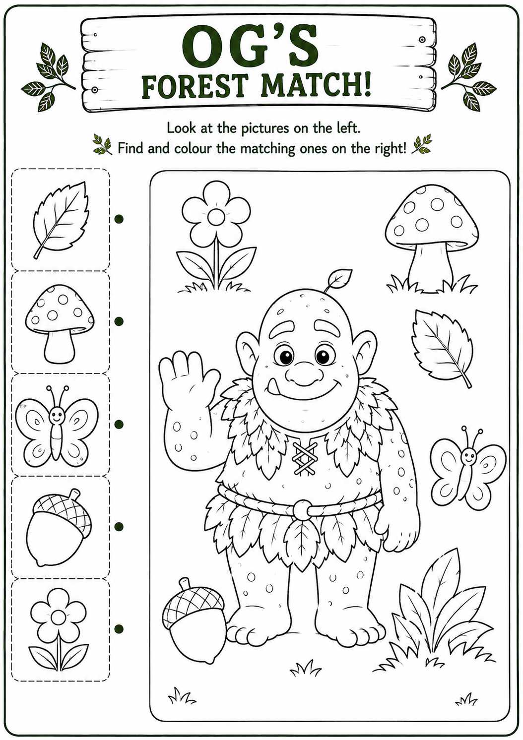 OG's Forest Match! — free printable from Mythical Land