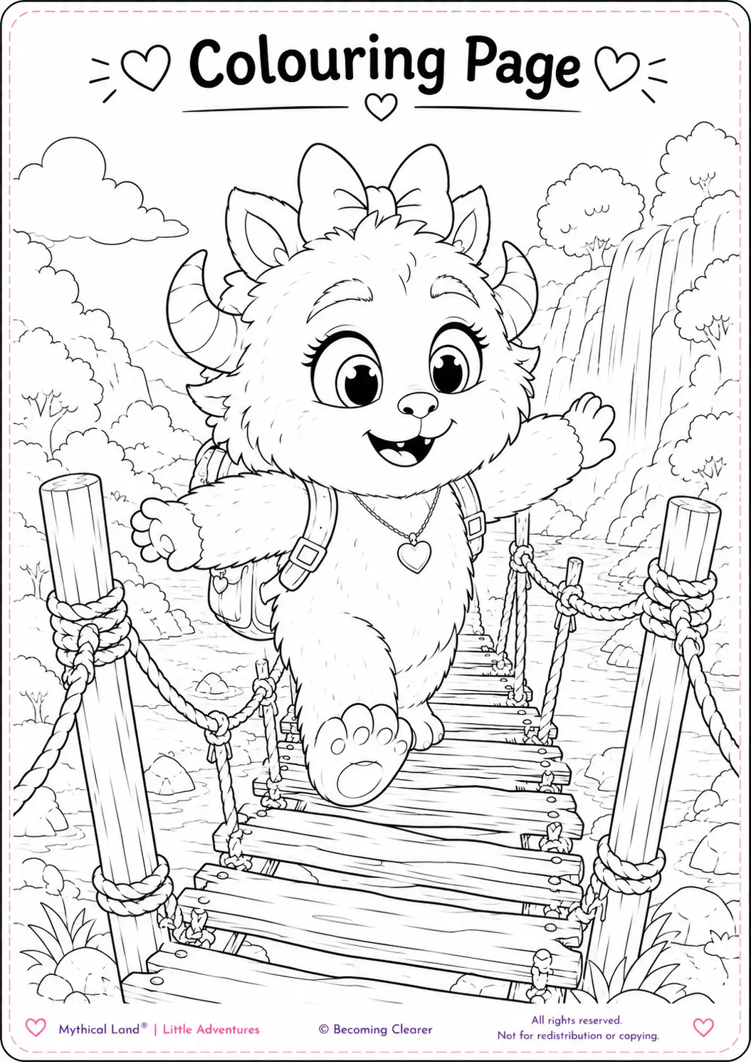 Hettie's Colouring Page — free printable from Mythical Land