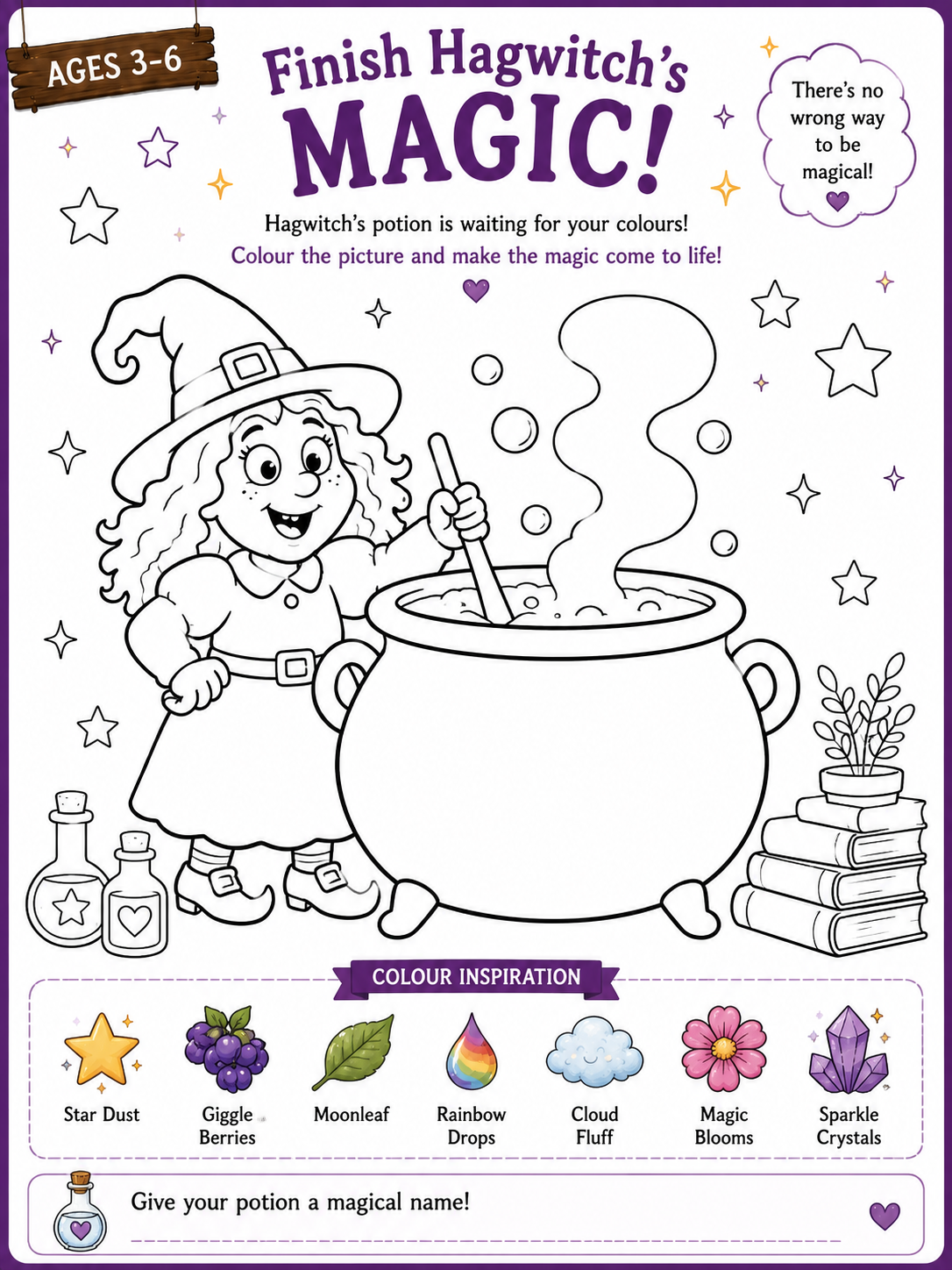 Finish Hagwitch's Magic! — free printable from Mythical Land