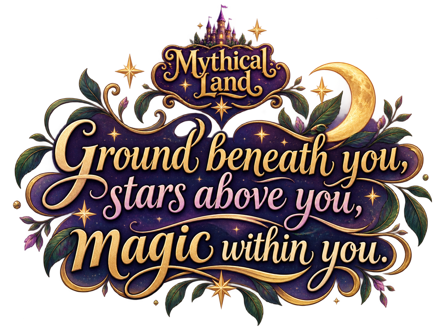 Mythical Land mantra — Ground beneath you, stars above you, magic within you.