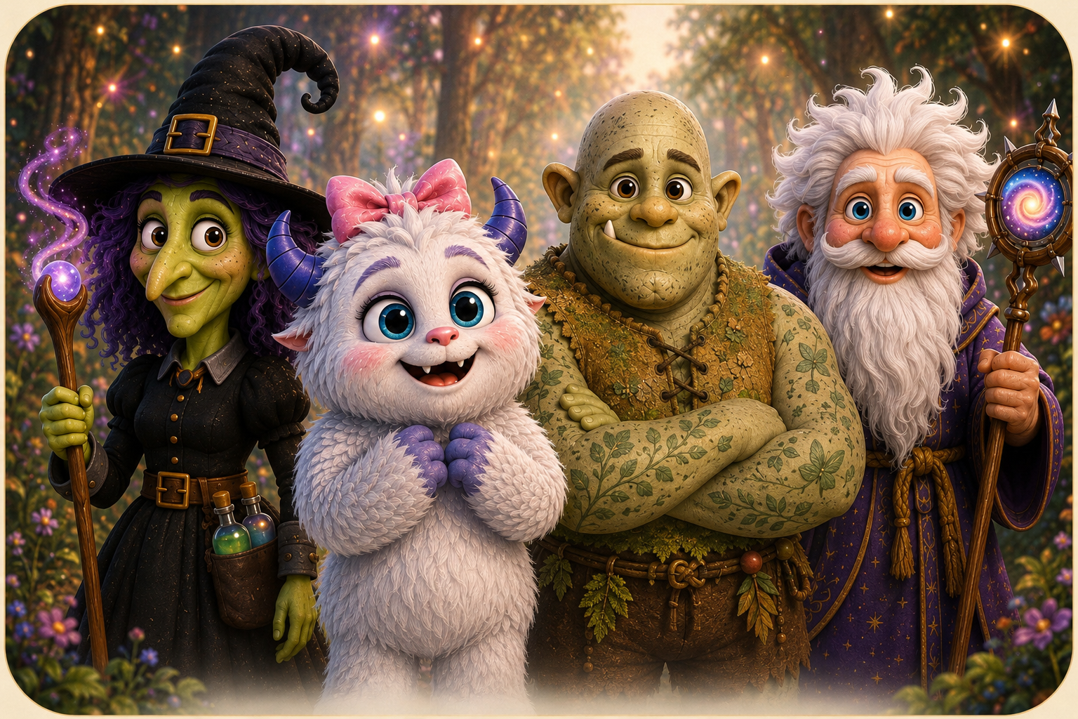Hagwitch, Hettie, Og and Old Man Time — Meet the Characters