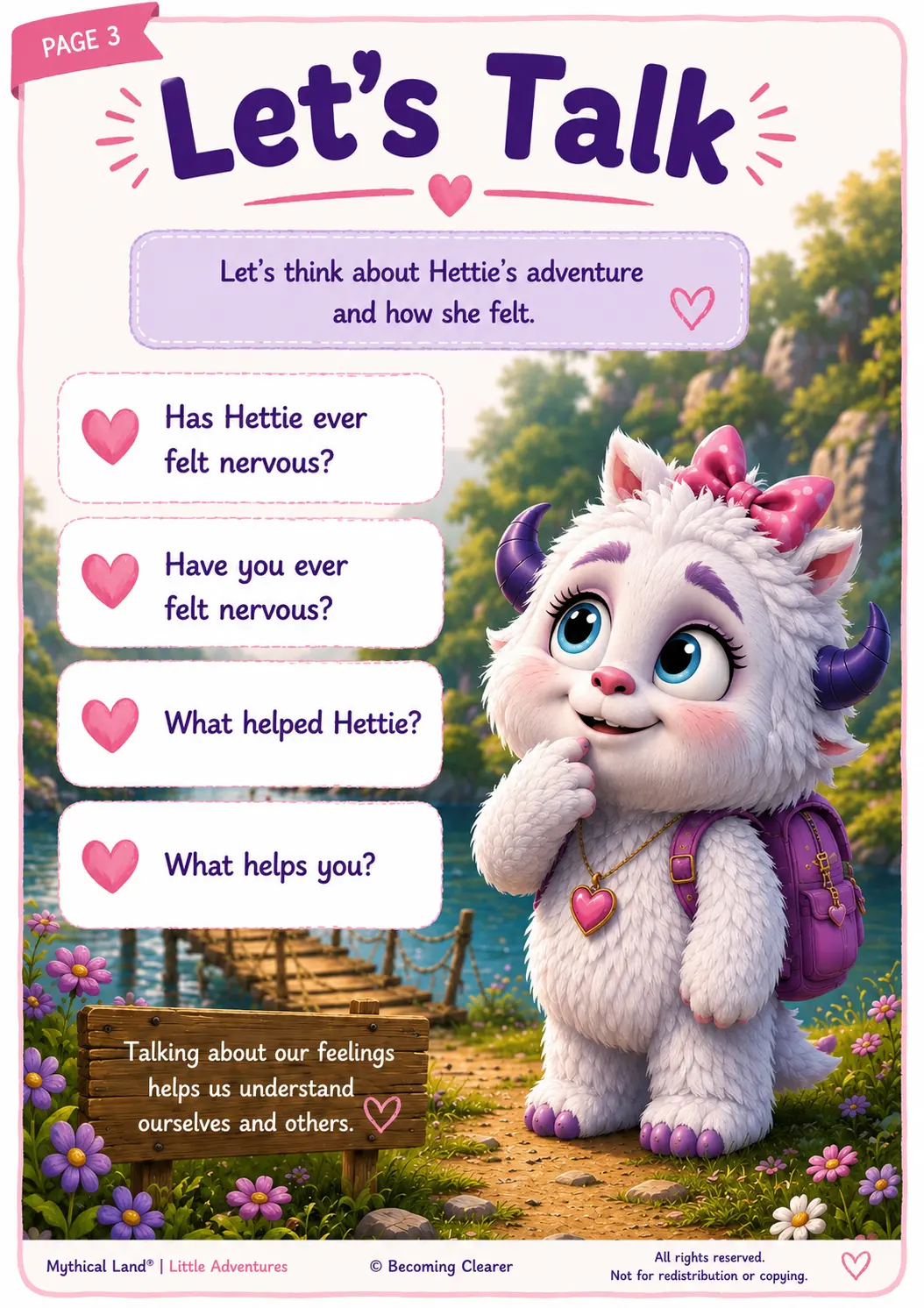 Let's Talk — free printable from Mythical Land